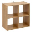 5 FIVE SIMPLY SMART - Meuble Étagère 4 cases de rangement Effet bois naturel H 68.5 cm - vignette
