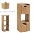 5 FIVE SIMPLY SMART - Meuble Étagère 4 cases de rangement Effet bois naturel H 102 cm - vignette
