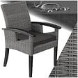 TECTAKE - Chaise en rotin Rosarno gris - vignette