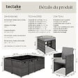 TECTAKE - Salon de jardin PALMA 12 places avec housse de protection, variante 2 gris/gris clair - vignette