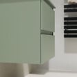 GODART - Meuble salle de bain 60 cm pour vasque à poser - Vert mat - A suspendre - Karaib 2 - vignette