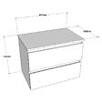 GODART - Meuble salle de bain 60 cm pour vasque à poser - Vert mat - A suspendre - Karaib 2 - vignette