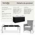 TECTAKE - Salon de jardin Menorca 8 places avec 2 sets de housses + housse de protection gris clair - vignette
