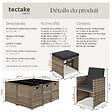 TECTAKE - Salon de jardin résine tressée 10 places housse protection couleur naturelle confort - vignette