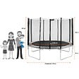 KANGUI - Trampoline rond Ø 360cm avec filet, échelle, bâche et kit ancrage - RALLI 360 - vignette