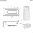 BESCO - Baignoire rectangulaire - 110 x 70 cm - avec Tablier Blanc - Pieds - Vidage Chrome - TALIA - vignette