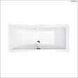 OTITEC - Baignoire rectangulaire - 180 x 80 cm - avec Habillage Polystyrène - Pieds - Vidage Chrome - QUADRO - vignette