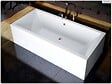 OTITEC - Baignoire rectangulaire - 180 x 80 cm - avec Habillage Polystyrène - Pieds - Vidage Chrome - QUADRO - vignette