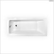 BESCO - Baignoire rectangulaire - 170 x 75 cm - avec Habillage (4 cm) - Pieds - Vidage Chrome - TALIA SLIM - vignette