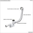 BESCO - Baignoire rectangulaire - 160 x 70 cm - sans Habillage - avec Pieds - Repose-tête - Vidage Chrome - OPTIMA - vignette
