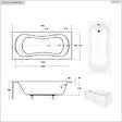 BESCO - Baignoire rectangulaire - 140 x 70 cm - sans Habillage - avec Pieds - Vidage Chrome - ARIA - vignette