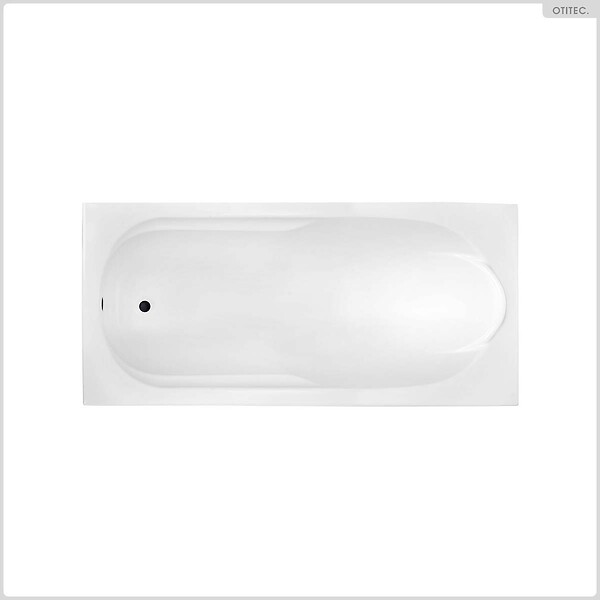 BESCO - Baignoire rectangulaire - 150 x 70 cm - avec Habillage Polystyrène - Pieds - Vidage Chrome - BONA - large