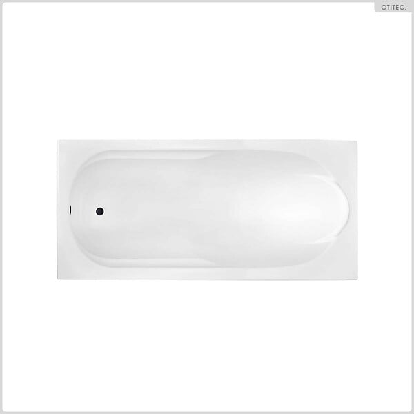 BESCO - Baignoire rectangulaire - 170 x 70 cm - sans Habillage - avec Pieds - Repose-tête - Vidage Chrome - BONA - large