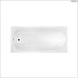 BESCO - Baignoire rectangulaire - 150 x 70 cm - avec Tablier Blanc - Pieds - Vidage Chrome - BONA - vignette