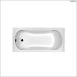 BESCO - Baignoire rectangulaire - 150 x 70 cm - avec Habillage - Pieds - Vidage Chrome - ARIA - vignette