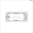 BESCO - Baignoire rectangulaire - 130 x 70 cm - avec Habillage - Pieds - Poignées - Vidage Chrome - ARIA PLUS - vignette