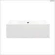 BESCO - Baignoire rectangulaire - 150 x 75 cm - avec Tablier - Pieds - Vidage Chrome - VITAE - vignette