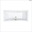 OTITEC - Baignoire rectangulaire - 175 x 80 cm - avec Tablier - Pieds - Vidage Chrome - QUADRO - vignette
