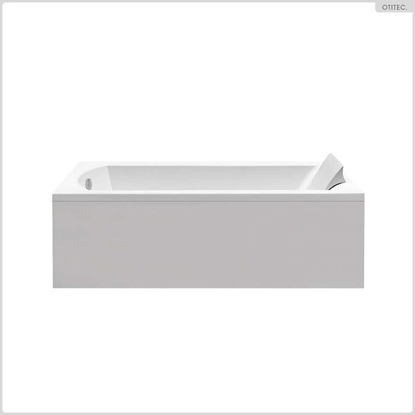 BESCO - Baignoire rectangulaire - 170 x 70 cm - avec Tablier - Pieds - Vidage Chrome - SHEA - large