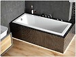 BESCO - Baignoire rectangulaire - 140 x 70 cm - avec Habillage Polystyrène - Pieds - Vidage Chrome - MODERN SLIM - vignette