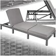TECTAKE - Bain de soleil SOFIA 6 positions gris - vignette