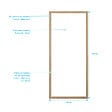 AURLANE - Paroi de retour 90x200cm - Profilés Aluminium effet Bois - Verre Trempé 6mm - WOOD CRUSH - vignette