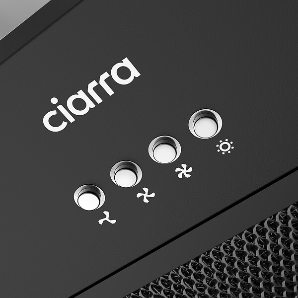 CIARRA - CIARRA Hotte Encastrable 60cm Groupe Filtrant 650m³/h 3 Vitesses Recyclage ou Evacuation CD6926AB - large