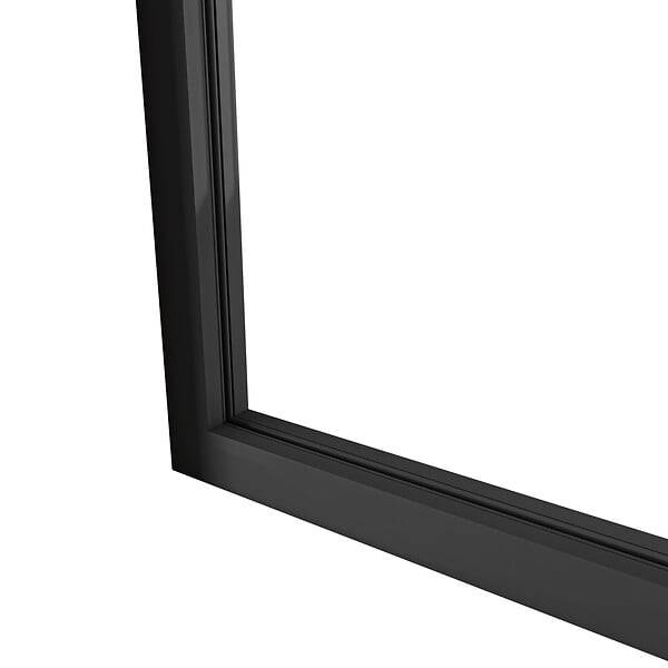 AICA SANITAIRE - Verrière intérieur atelier H.108 x L.123cm en aluminium carreaux noire cadre en 4 vitrage fixe - large