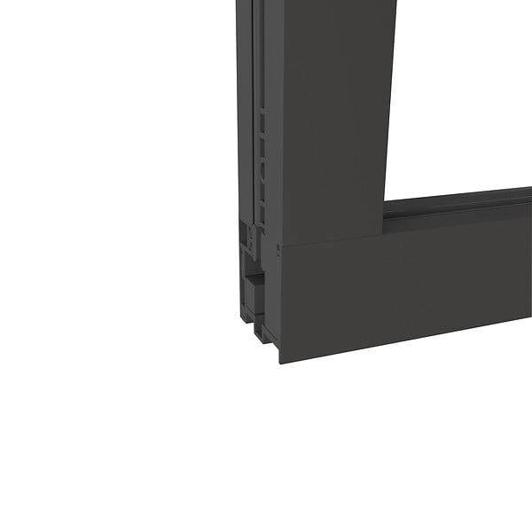 AICA SANITAIRE - Verrière intérieur atelier H.108 x L.123cm en aluminium carreaux noire cadre en 4 vitrage fixe - large
