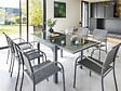 HESPERIDE - Ensemble repas table extensible carrée en verre + 8 fauteuils - Piazza - Hespéride - vignette