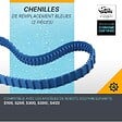 DOLPHIN - chenilles de remplacement bleues (2 pièces) pour robot dolphin s100, s200, s300, s300i, s400 - 99831521-r2 - vignette