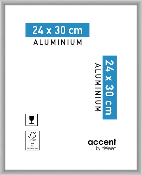 NIELSEN - Cadre ACCENT argent mat 24x30cm - large