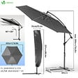 VOUNOT - Parasol deporte 3M Gris fonce avec housse de protection - vignette