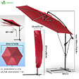 VOUNOT - Parasol deporte 3M avec housse de protection et sangle de fixation Rouge - vignette