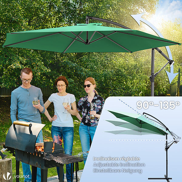 VOUNOT - Parasol deporte 3M avec housse de protection Vert - large