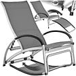 TECTAKE - Chaise longue AVIGNON avec fonction 2 en 1 gris anthracite - vignette