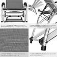 TECTAKE - Chaise longue AVIGNON avec fonction 2 en 1 gris anthracite - vignette