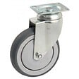 AVL - Roulette pivotante à platine rectangulaire AVL - Roue caoutchouc Ø 100 - Charge 45 kg - 550832O - vignette