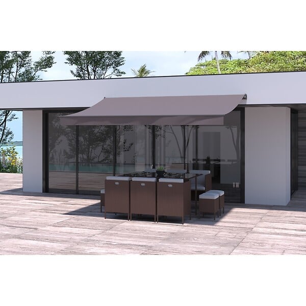 CONCEPT USINE - Store banne 4 x 2,5 m taupe ADRO - large