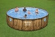 CONCEPT USINE - Piscine hors sol effet rotin brun 4,88x1,22 m HILO - vignette