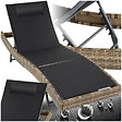 TECTAKE - Bain de soleil en rotin Moana marron naturel - vignette