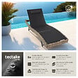 TECTAKE - Bain de soleil en rotin Moana marron naturel - vignette