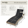 TECTAKE - Bain de soleil en rotin Moana marron naturel - vignette