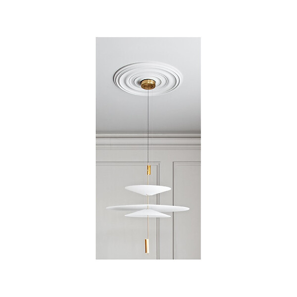 ORAC DECOR - Grande Rosace, Anneaux Concentriques R40 - L74,5 X H3,1 X L74,5 - Orac Decor - large