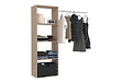 CONCEPT USINE - Dressing bois avec 3 étagères et une penderie : 160 x 40 x 180 cm ELYSEE - vignette