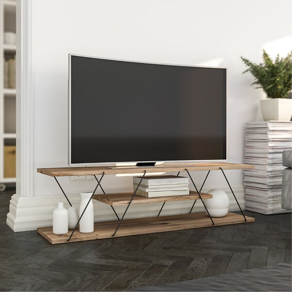 CONCEPT USINE - Meuble tv design avec étagère HAMAR - large