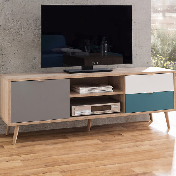 CONCEPT USINE - Meuble TV scandinave 150cm PERAST - large