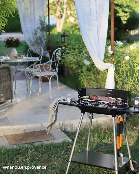 MODE DE VIE - Barbecue charbon de bois Ouranos sur chariot - large