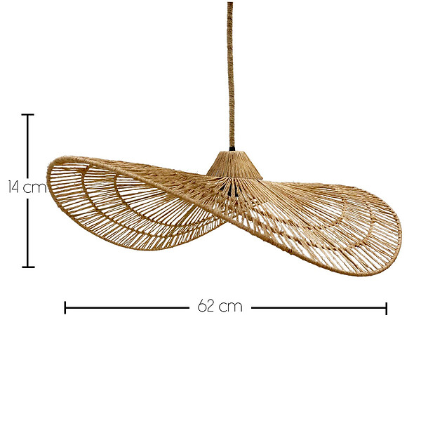 LUMISKY - Abat jour naturel seul MARBELLA H14cm - large