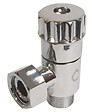 SOMATHERM FOR YOU - Robinet d'arrêt équerre anticalcaire pour WC - 3/8" - Laiton chromé - vignette